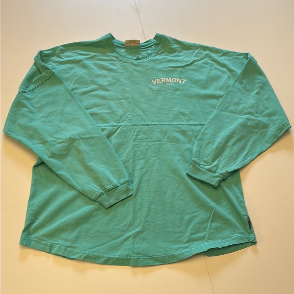 Spirit Teal Vermont Crew Neck Jersey  Shirt